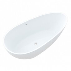 Akmens masės vonia Vayer Carina 170x85 cm, ovali, balta