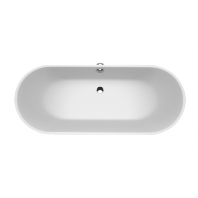 Akmens masės vonia Vispool SELENE, 1610x660 mm, balta, be perlajos 1