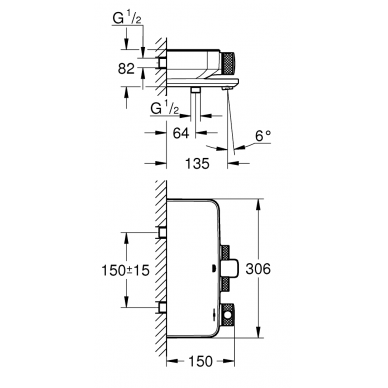 Grohtherm SmartControl termostatinis vonios maišytuvas 1