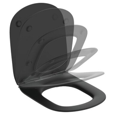 Ideal Standard TESI sėdynė su plonu Soft close dangčiu (THIN), lengvai nuimama, matinė juoda Ideal Standard TESI sėdynė su plonu Soft close dangčiu (THIN), lengvai nuimama, matinė juoda