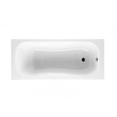 MALIBU emaliuota ketaus vonia 160 × 70 cm, antislip, balta
