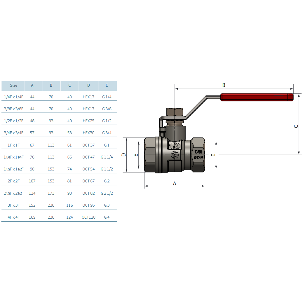 SENA ventilis 2" v/v ilga rankena (150108) 1
