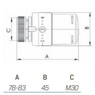 Termostatinė galva V4 M30 1 Termostatinė galva V4 M30 1