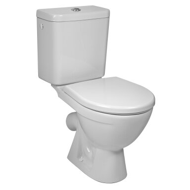 Unitazas LYRAplus su stačiu nubėgimu, įstrižu nuotaku, su dvigubo nuleidimo sistema Dual Flush, vandens įvadas apačioje Unitazas LYRAplus su stačiu nubėgimu, įstrižu nuotaku, su dvigubo nuleidimo sistema Dual Flush, vandens įvadas apačioje