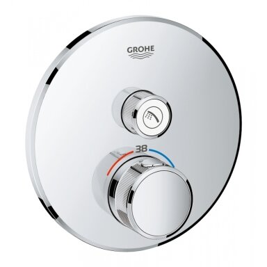 Virštinkinė dušo maišytuvo dalis Grohtherm Smartcontrol, 1 padėtis, chromas Virštinkinė dušo maišytuvo dalis Grohtherm Smartcontrol, 1 padėtis, chromas