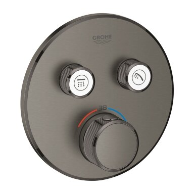 Virštinkinė dušo maišytuvo dalis Grohtherm SmartControl, 2 valdikliai, grafito spalva Virštinkinė dušo maišytuvo dalis Grohtherm SmartControl, 2 valdikliai, grafito spalva