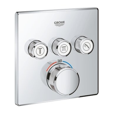 Virštinkinė maišytuvo dalis Grohtherm Smartcontrol, 3 valdikliai, chromas
